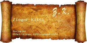 Zieger Kitti névjegykártya
